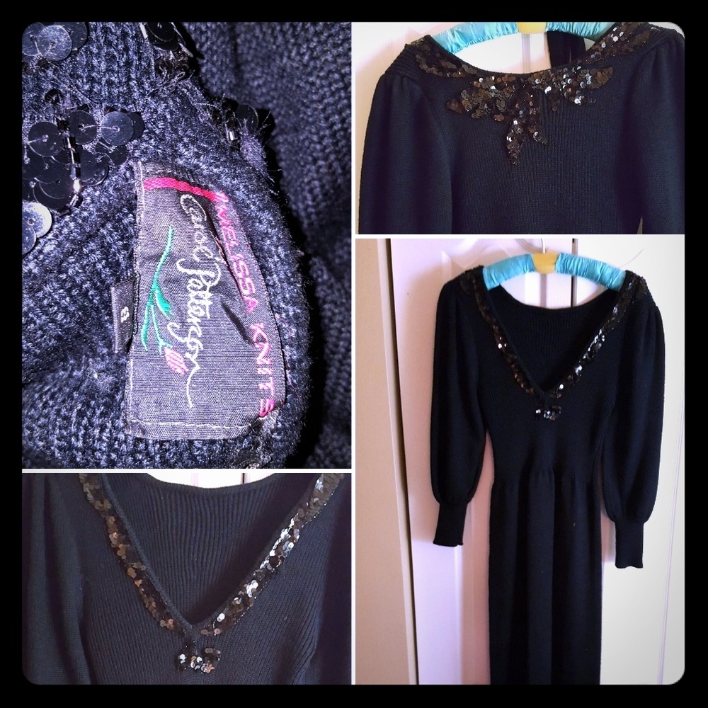 black sweater dress
